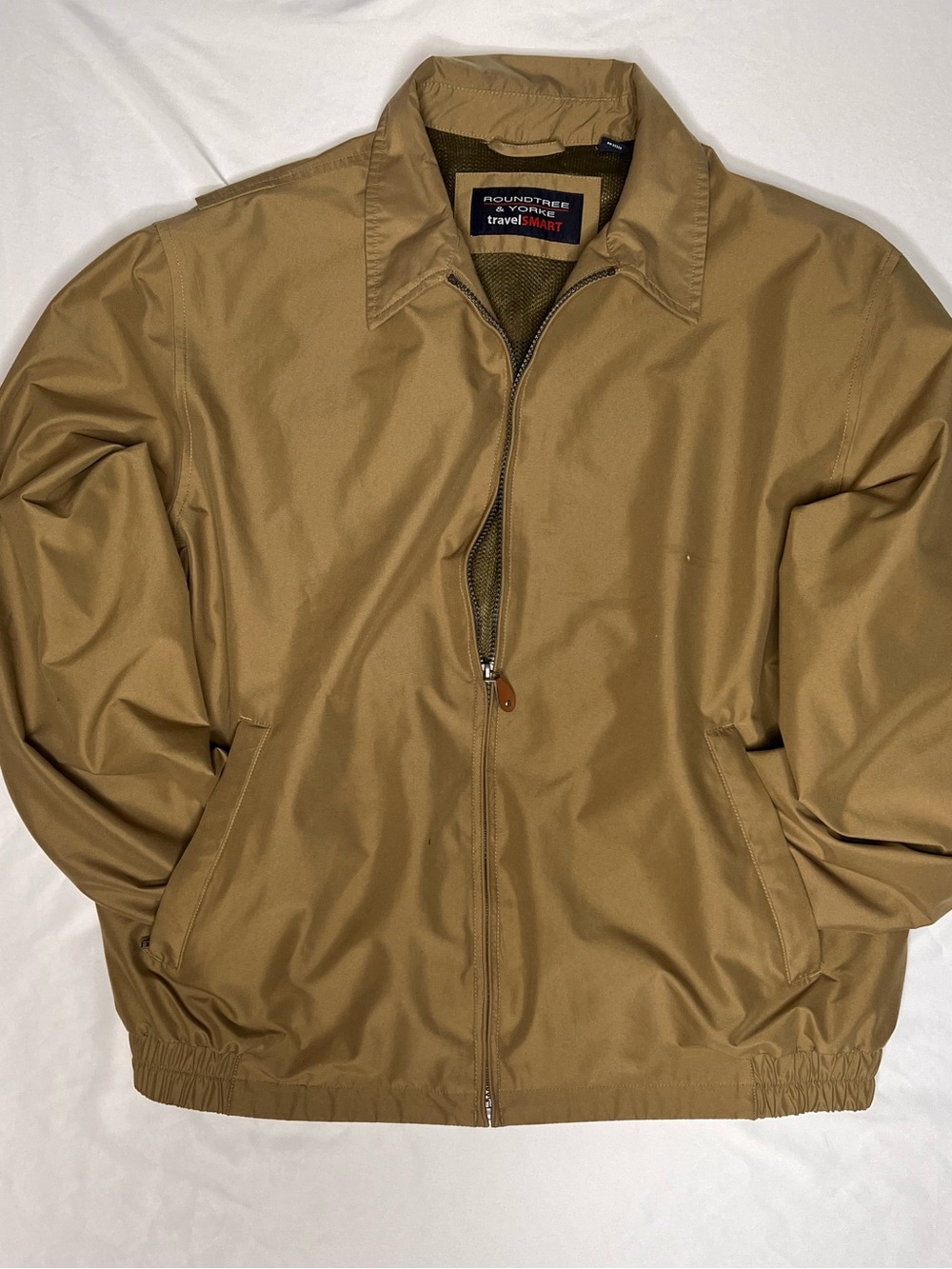 Roundtree & Yorke Men's Light Brown Bomber Jacket